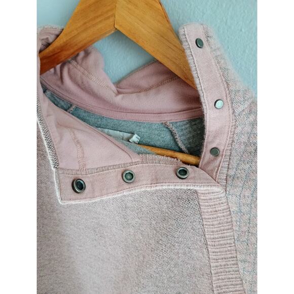 prAna Brandie sweater in light mauve heather small wool blend pink cozy warm - Picture 6 of 16